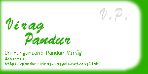 virag pandur business card